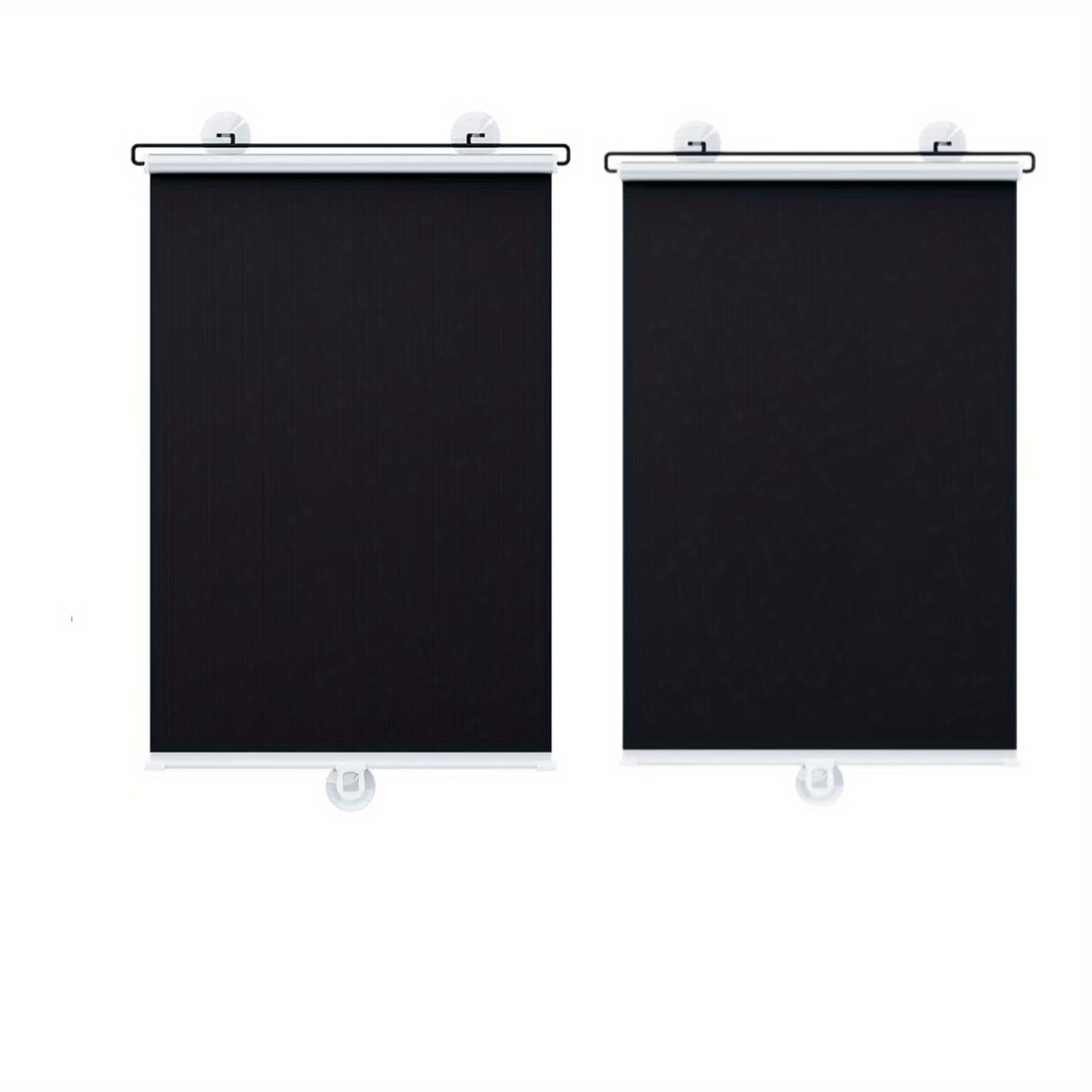 Image of 2 Easy-to-install Blackout Curtains With Matching Suction Cups, No Drilling Required. Suitable For Kitchens, Bathrooms, Bedrooms, Car , And Hallway Sunshades