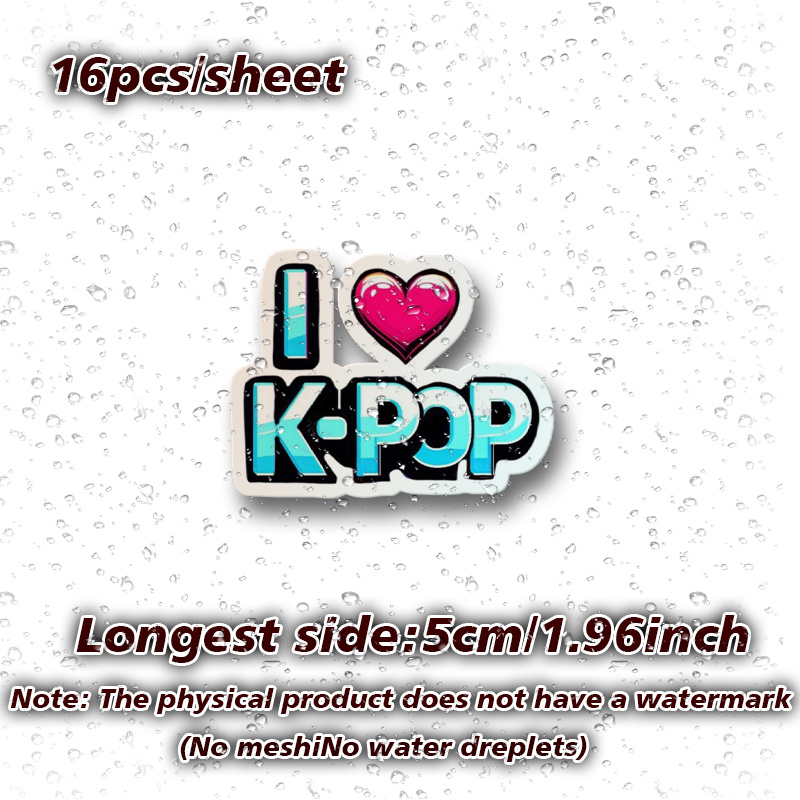 16pcs/sheet -pop Sticker Vinyl Car Decals - For Car Bumpers, Windows, Laptops, Trucks, , Water Bottles, - Durab Le And Versatile