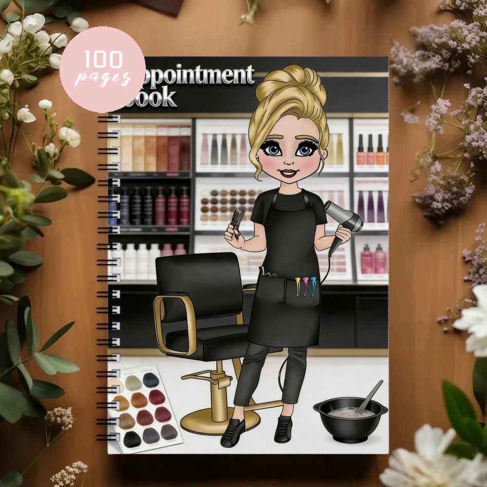 TEMU 1pc Salon Weekly Planner & Appointment Book With Hair Color/styling Record System - Portable Hairdresser Schedule Planner Suitable For