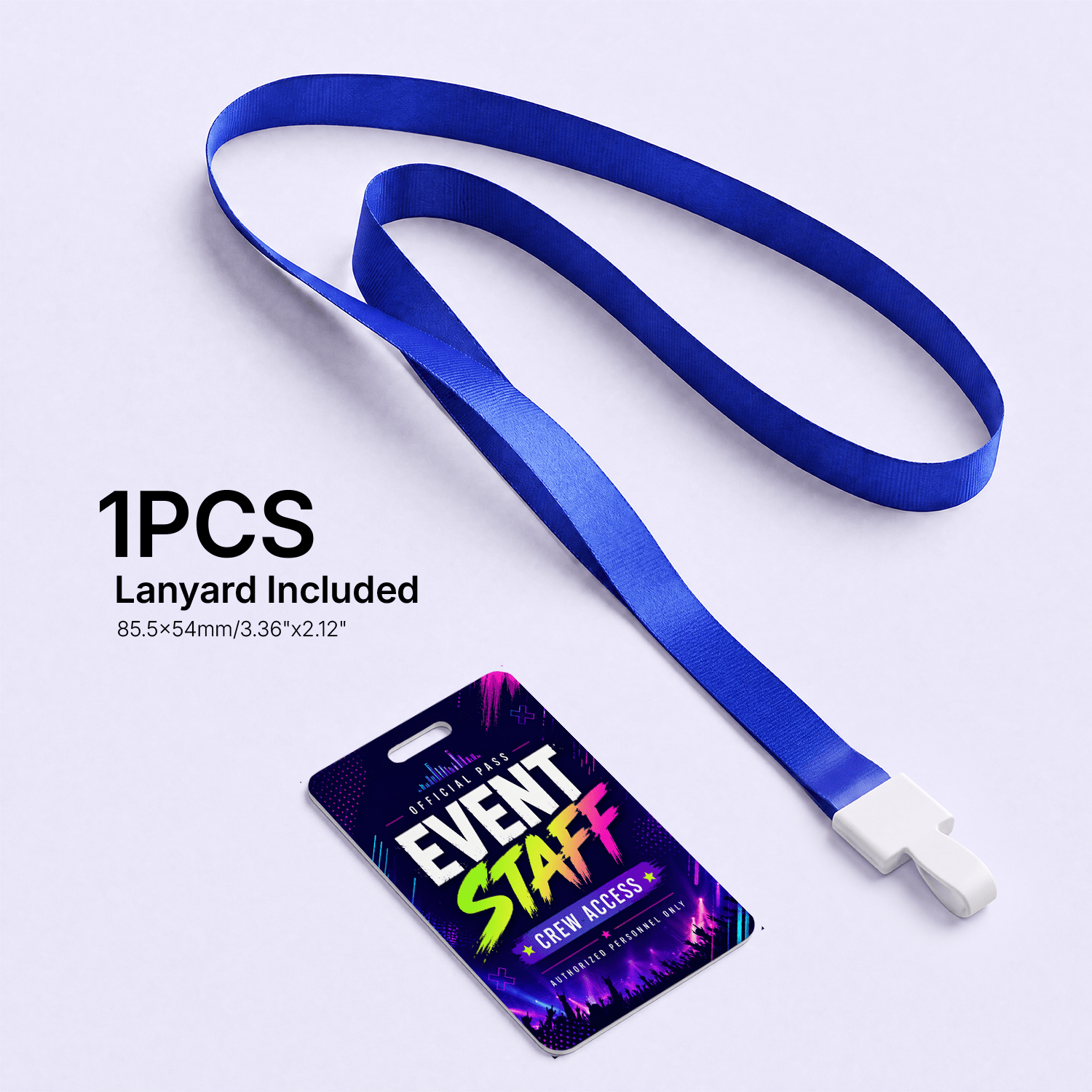 TEMU Id Badge With Lanyard Event Staff, Official Pass, Identification Card Concerts, Festivals, Conferences, Parties, , And Staff Identification