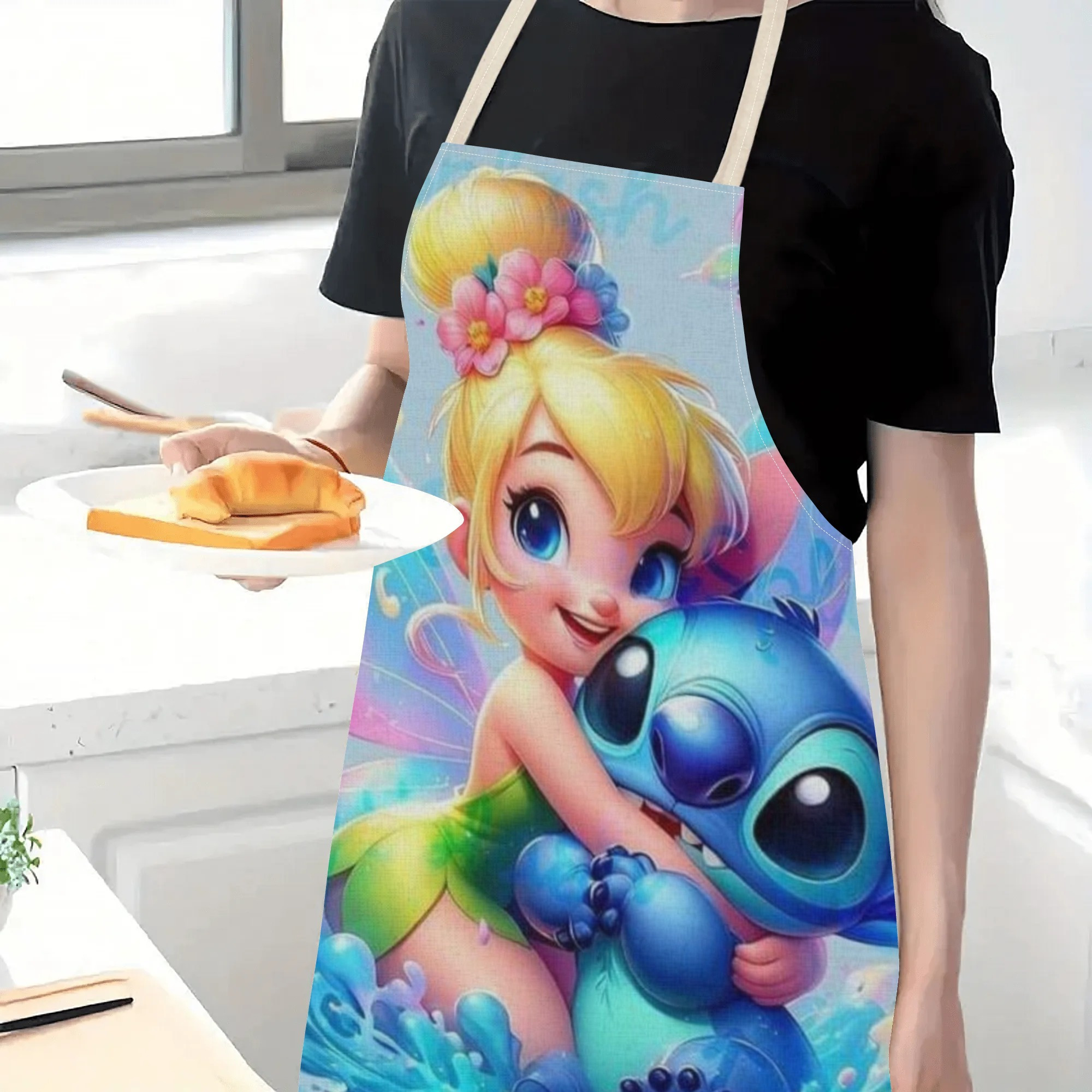 disney   a stylish waterproof apron featuring adorable cartoon designs of  ,  ,  ,  , and more.   beautiful and fashionable, with a simple and elegant style, suitable for hotels, supermarkets, restaurants, fru hops, bubble tea stands, and   home use. details 4