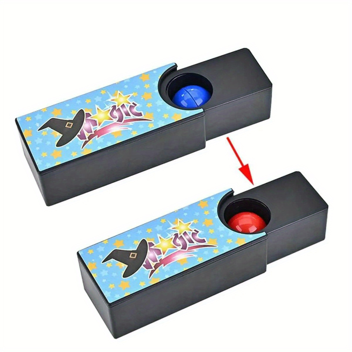 Magic Set: Red Balls Into Blue With This Classic Tool – Color-changing Ball Illusion – Classic Magician Props