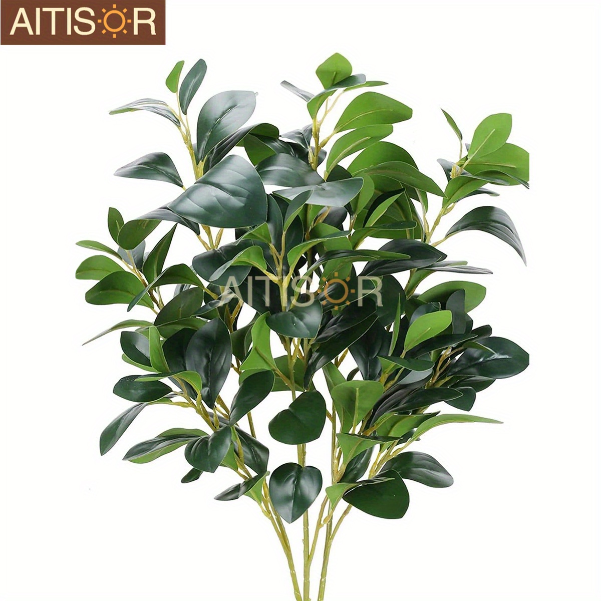 

1pc Aitisor Lifelike Artificial Eucalyptus & Peperomia Leaf Stem - Greenery For Home, Office, Desk, Bedroom Decor | Ideal For Spring, Summer, Easter, Valentine's, Thanksgiving, & Father's Day