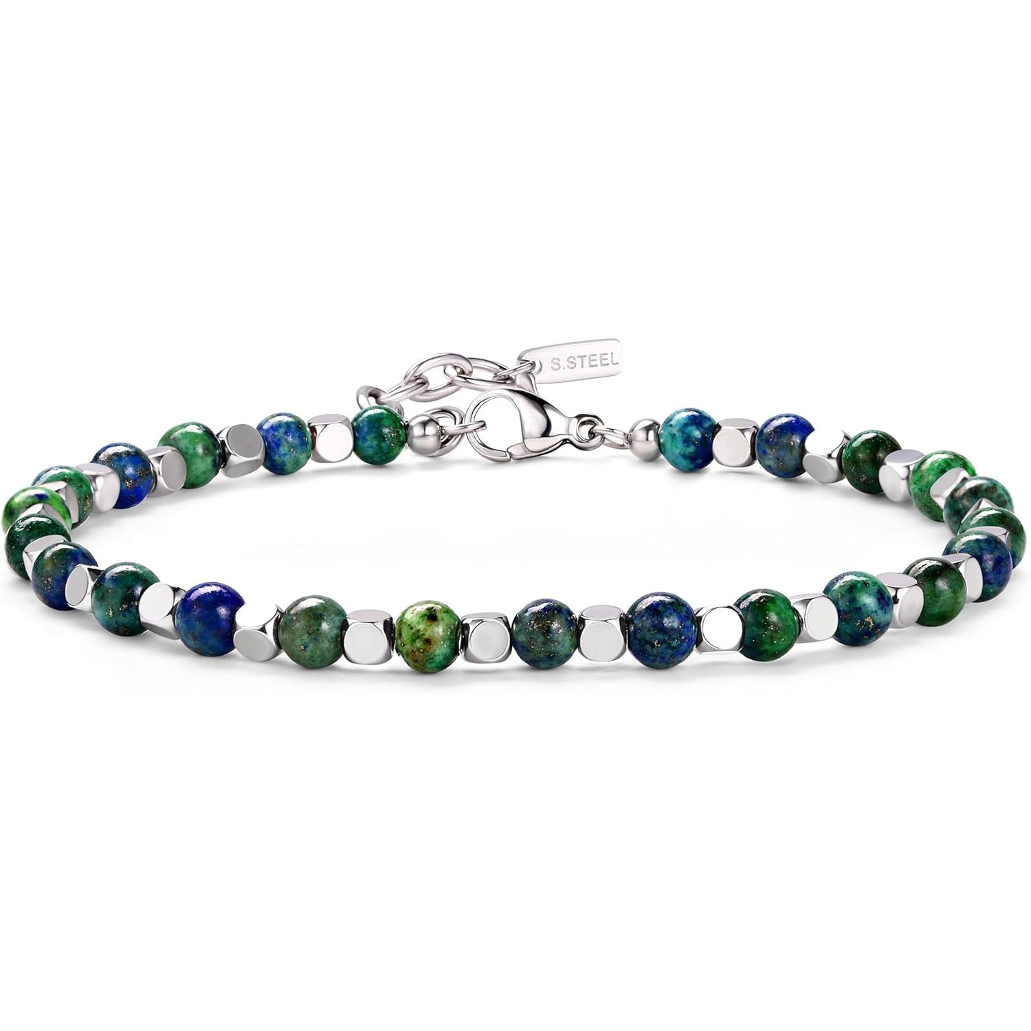 Image of Mens Bracelets 4mm Beaded Bracelets For Men Women 316l 316l 316l 316l Stainless Steel Beads Bracelet Tigers Eye Bracelet Turquoise Bracelet Bracelets Bracelet Natural Stone Beaded Bracelets