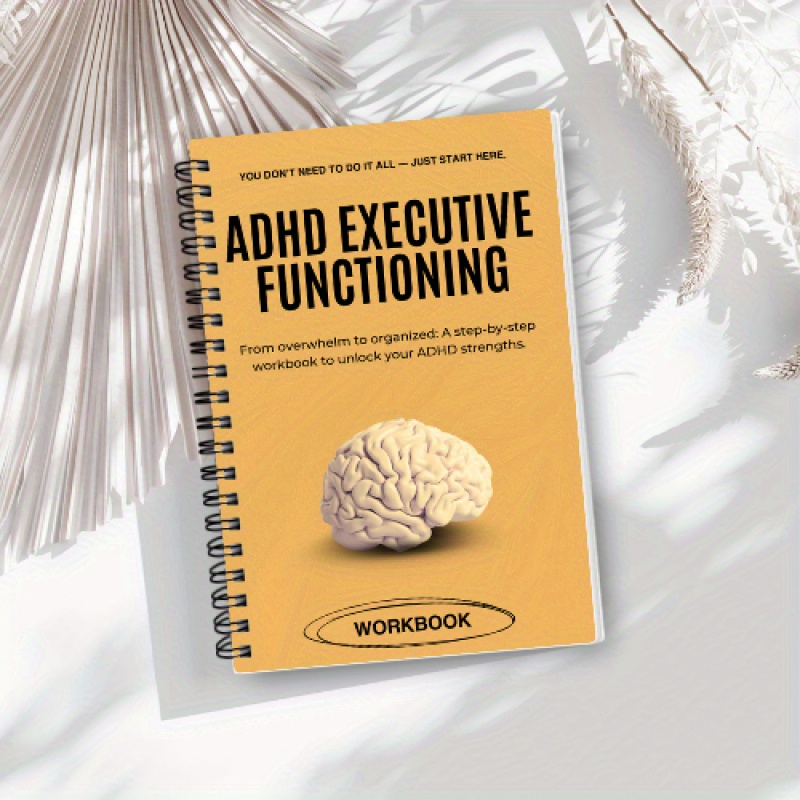 TEMU Adhd Executive Functioning Workbook For Adults, Daily Planner And Focus Notebook, Time Management Tools, Emotional Regulation , Cbt Worksheets,