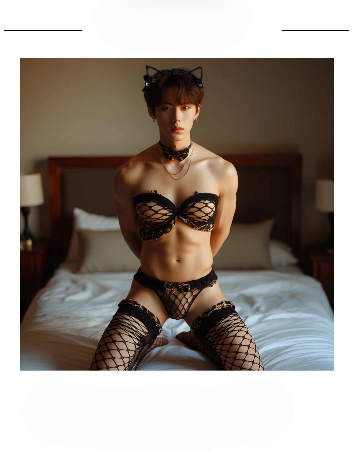 plus size mens leopard print mesh lingerie european   seductive   uniform 4pcs set Product details 4