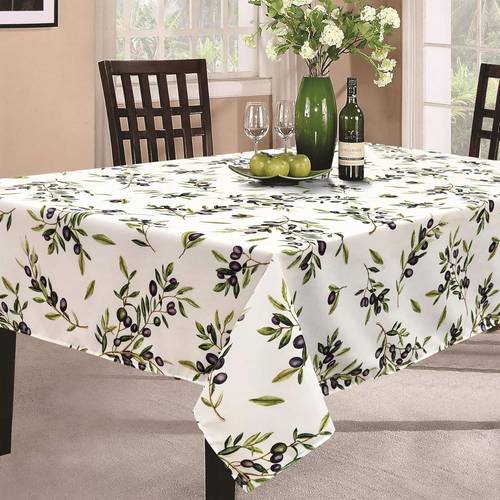 1pc rectangular printed tablecloth and branch print natural plant design washable and fabric suitable for picnics dinners and party decorations