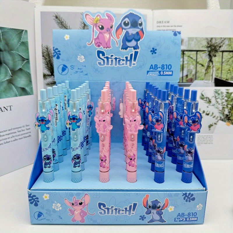 

Ensemble de 12 stylos à bille Stitch Disney, design ergonomique en plastique mignon, idéal pour les étudiants et , pour de la Saint-Valentin, Noël et du An