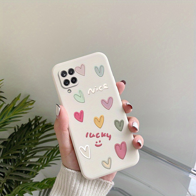 TEMU para teléfono: Diseño de alegres con de difusión de , compatible con Galaxy A12, con respaldo mate antigolpes. Simplicidad sin perder