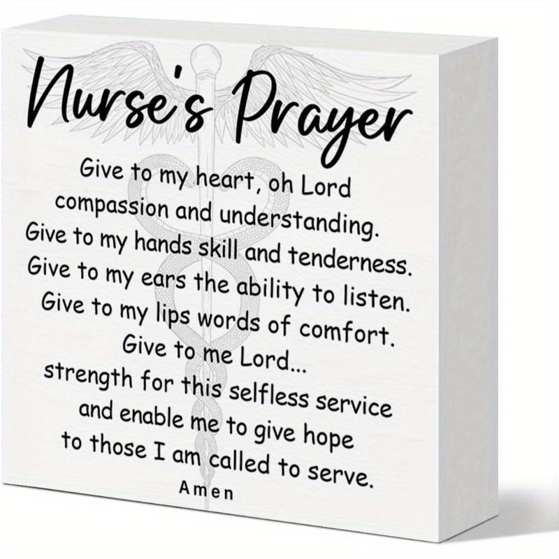 TEMU 2d Flat - 2d Plane, Nurse Table Decoration - , With , The Lord Is My & My Hands - Elegant Cursive Font And Medical Symbols - Week, Birthday,
