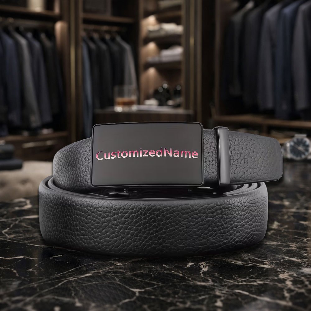 TEMU Customizable Men's Belt - Personalized Waistbands For Men - Custom Belt Buckles With Names/images/text - Unique Gifts - Casual - Father's Day