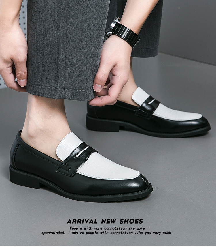 *'S Large Size Slip-On Penny Loafers Upper Non-Slip Rubber Sole, Thick  Cushioned Insole, Low-* Toe Formal Casual Shoes for Business, O