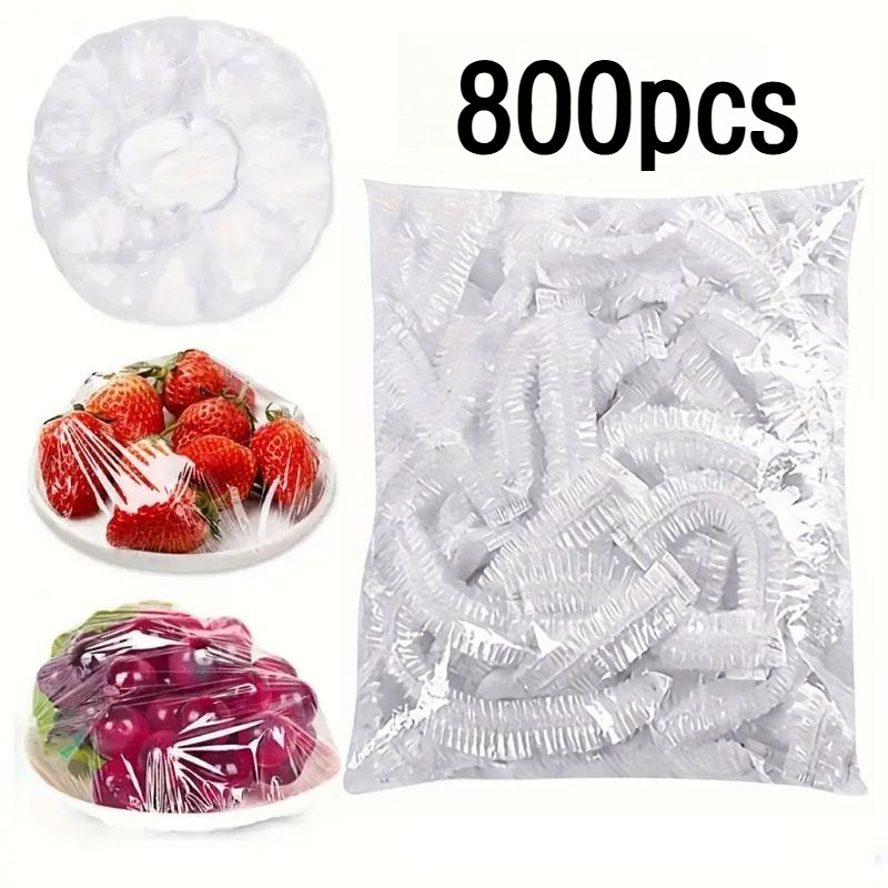Image of 800pcs Food Grade Fresh Keeping Film, Odorless Dustproof Tray Wrap, 38cm/70cm 3 Optional Sizes, Contact Kitchen Membrane For Storage