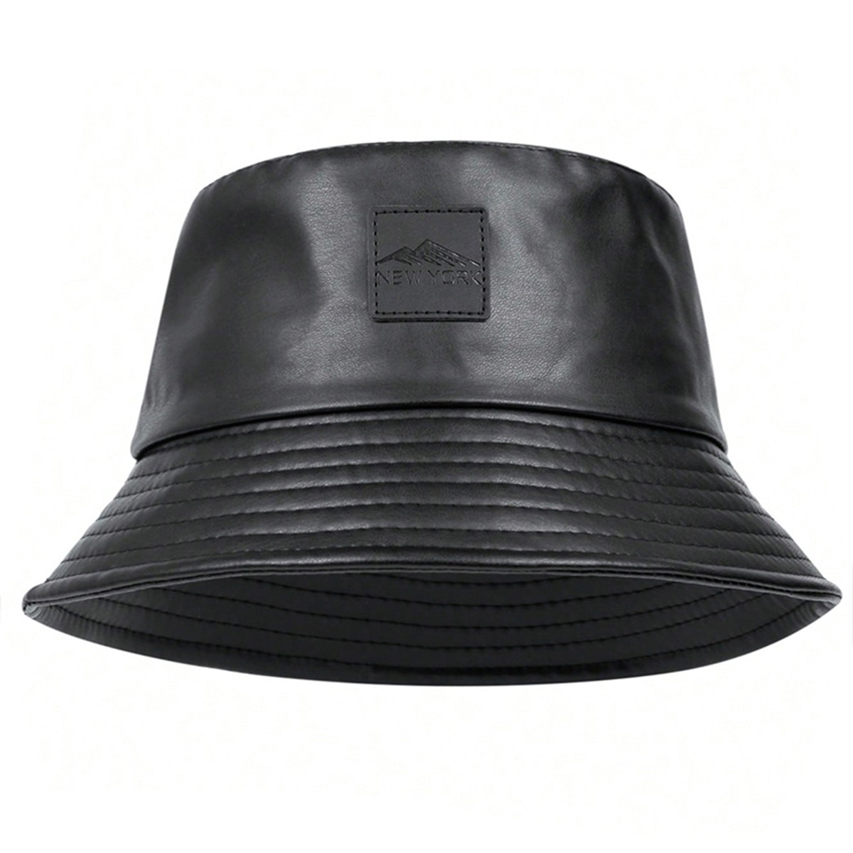 TEMU 1 Outdoor Women's Mountain Pu Leather Fisherman Hat, Adjustable Casual Hat For Autumn/winter , Travel, Beach Parties
