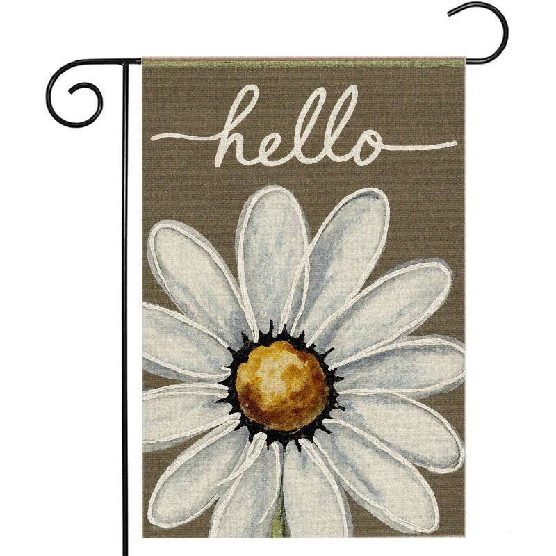 TEMU 2d Flat - 2d Flat - Decorative Garden Flag For The Yard Measuring 30.48x45.72 Cm Featuring A '' Design. It Has A Blend With A Solid Brown And