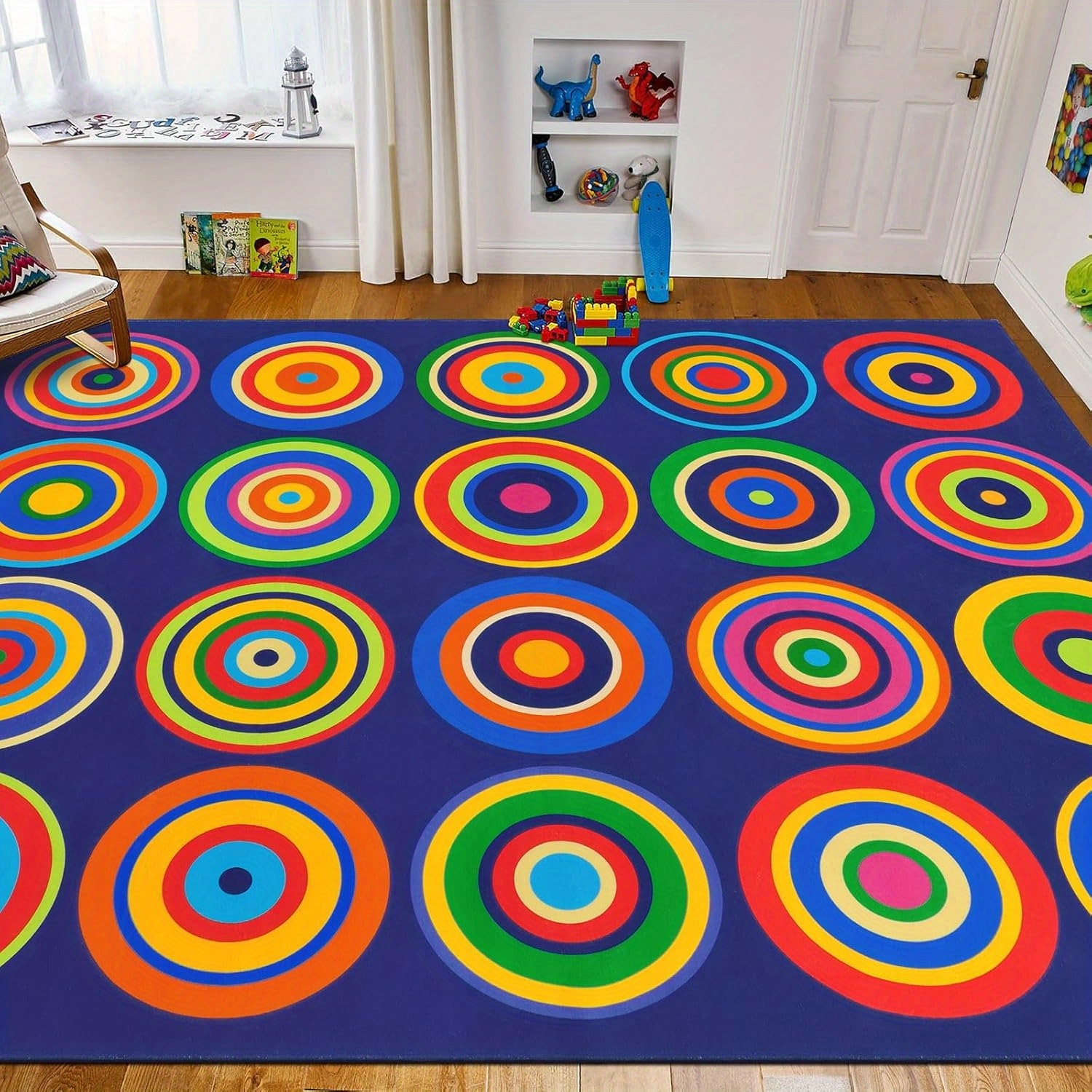 large classroom mat made of 850g velvet machine washable and easy to fold featuring colorful geometric patterns   game rooms playrooms bedrooms living rooms and changing areas   in   large and small sizes