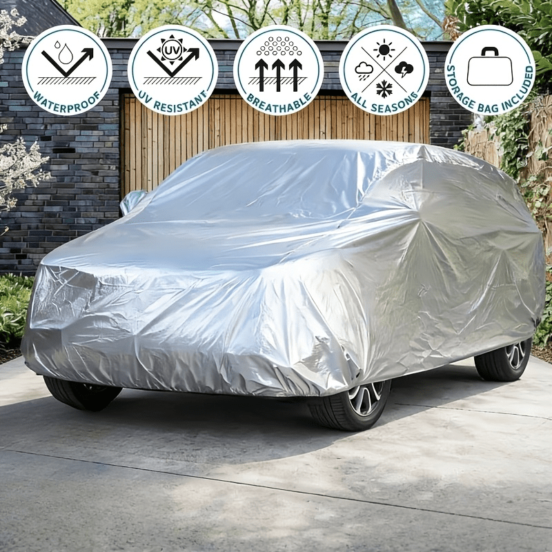 universal waterproof car cover full vehicle protection uv resistant rainproof dustproof snowproof heat resistant seasonal vehicle protection dustproof car accessories   cover durable car cover