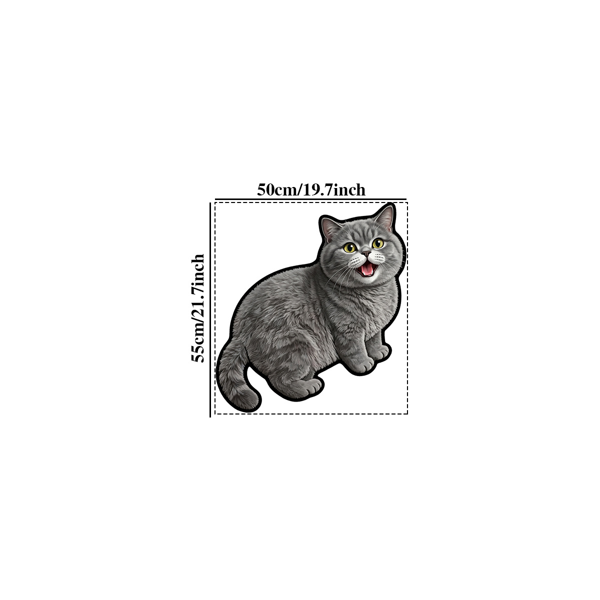 TEMU 1pc Luxury Faux Imitation Cashmere Rug Suitable For Bedroom, Soft Thick With Non-slip Backing, Irregular Cat Pattern Floor Mat, Hand Washable