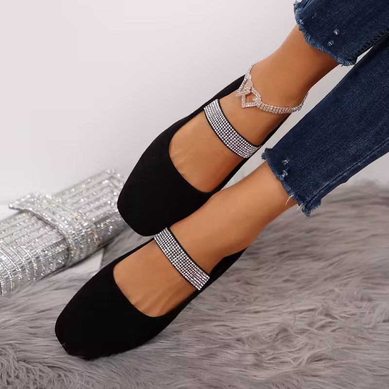 womens slip on toe sneakers pointed flat shoes with breathable fabric upper cushioned tpr sole casual wear for jeans dresses skirts minimalist solid navy black cn36 eu36 10