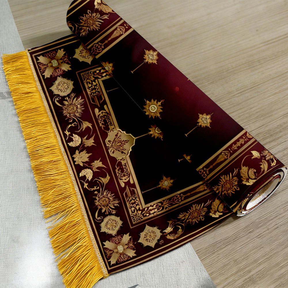 1pc 2d flat prayer mat muslim prayer mat islamic praying mat lightweight travel foldable portable prayer mat Product details 1