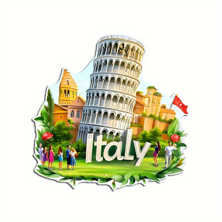 TEMU Piano 2D, Nuovo , Magnete Pendente di con Paesaggio - Acrilico Resistente con Base in Gomma, Decorazione Italiana Pendente di , per Frigoriferi,