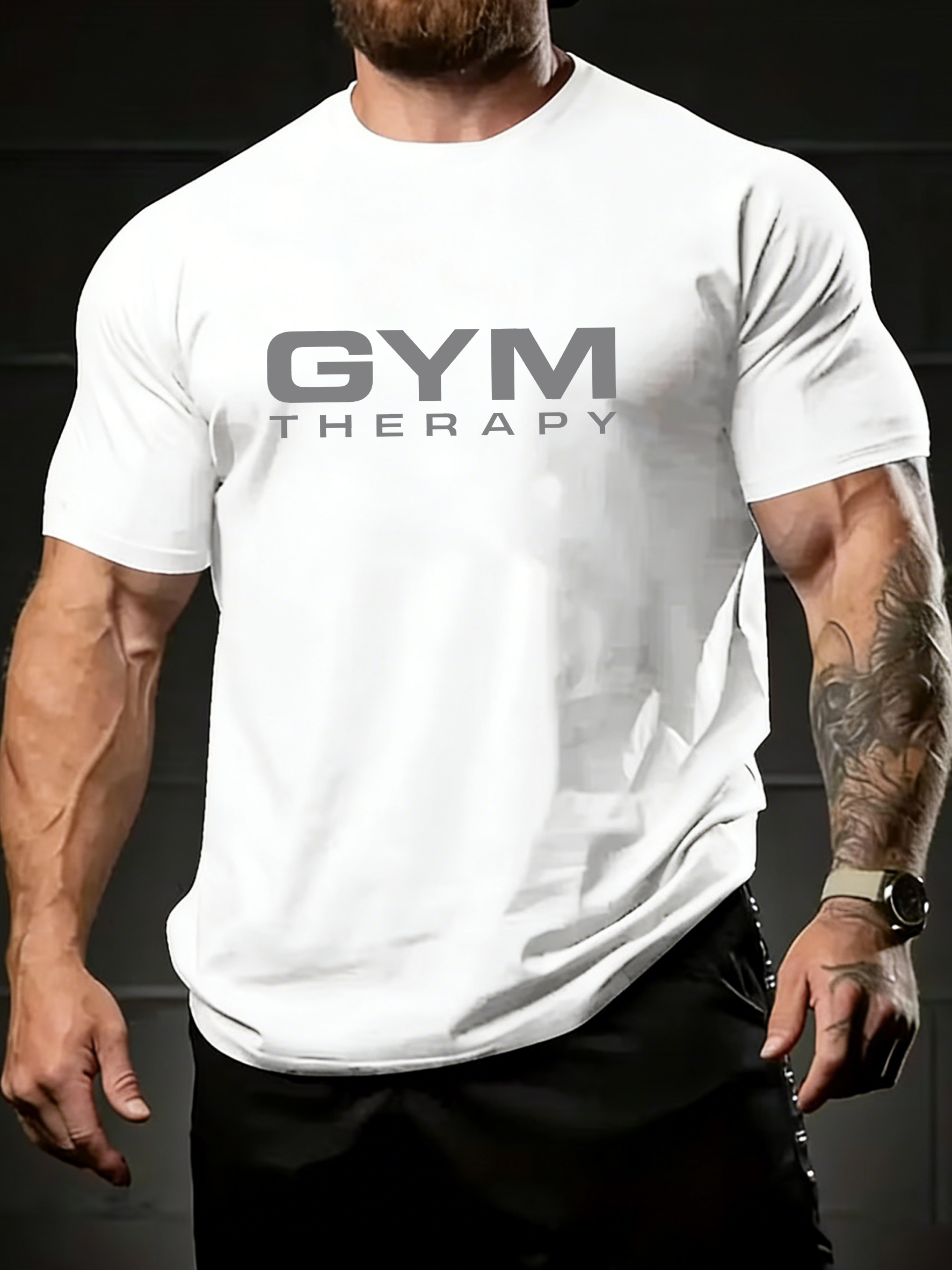 gym relax adult summer t shirt is a sporty casual item   designed for fitness enthusiasts featuring   gym lettering   with the relax slogan as     offers a simple yet sharp look that accurately conveys