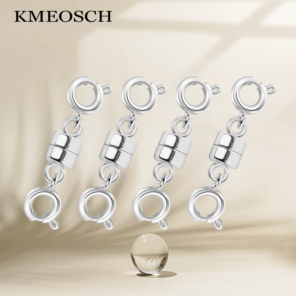 Magnetic Necklace Clasps And Closures, Double Open Bracelet Extender For Jewelry Clasp Golden And Silvery