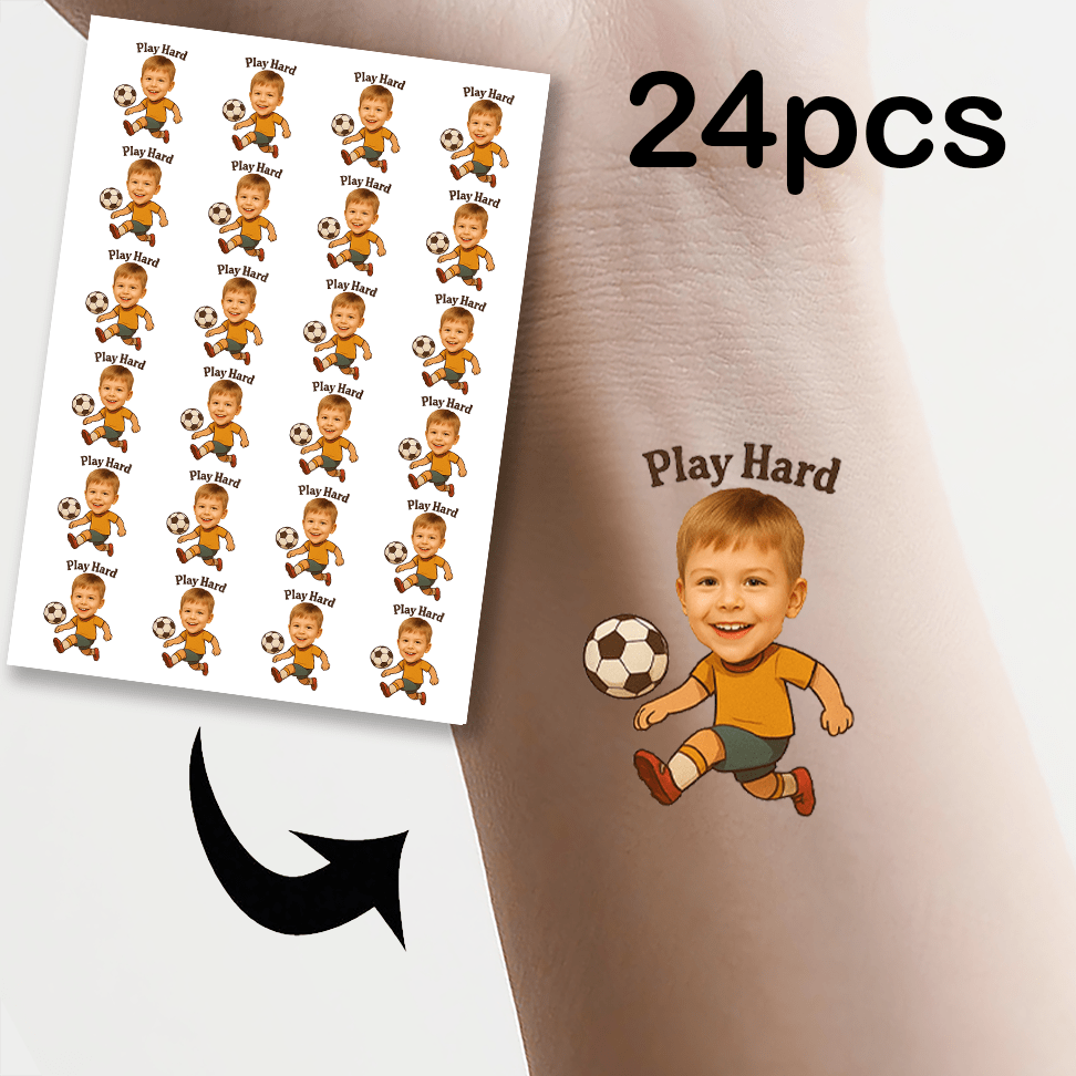 10 Blätter Fußball Temporäre Tattoos – Wasserfest, Schweißfest & Einfach Zu Entfernen, Für Partys & Sportevents