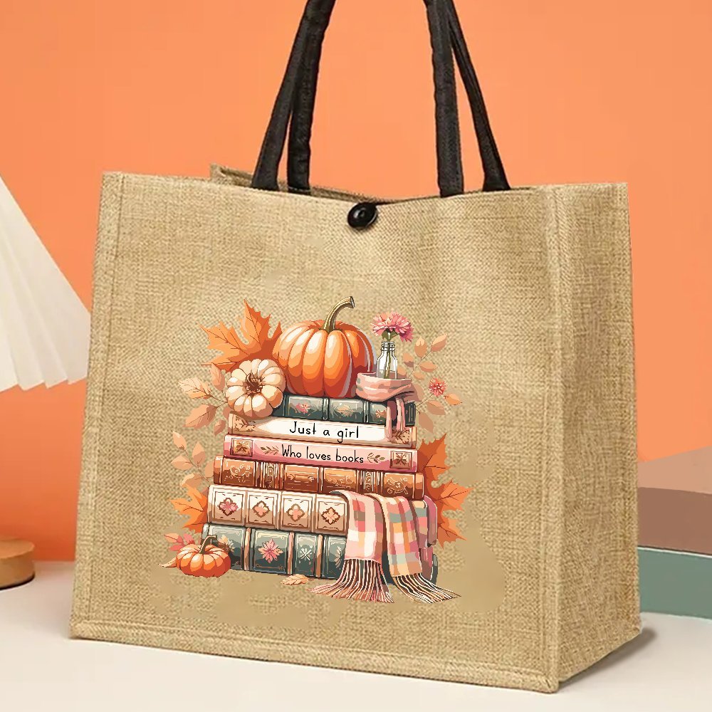 TEMU 1pc Tote Bag For , " A Girl Who Books" , Large Handbag For , , - , Accessory For