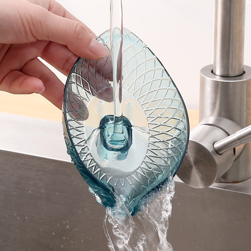 

1pc Leaf-shaped Soap Dish With Suction Cup - Wall-mounted, No-drill, Oval Plastic Soap Holder With Drainage For Bathroom, Ideal For Christmas/halloween Gift