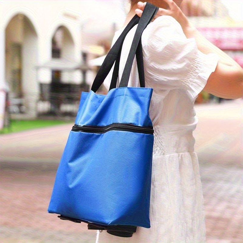 Folding Shopping Cart - Durable & Spacious Storage!