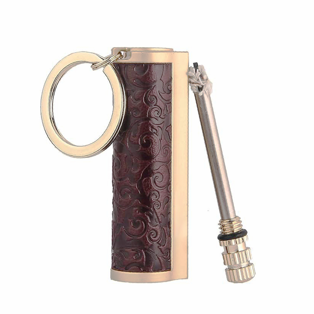 TEMU 1pc Permanent Match Lighter, Fire Starter Keychain Metal Matchstick Fire Starter Emergency Survival Gear For Camping Hiking (fuel Not Included)