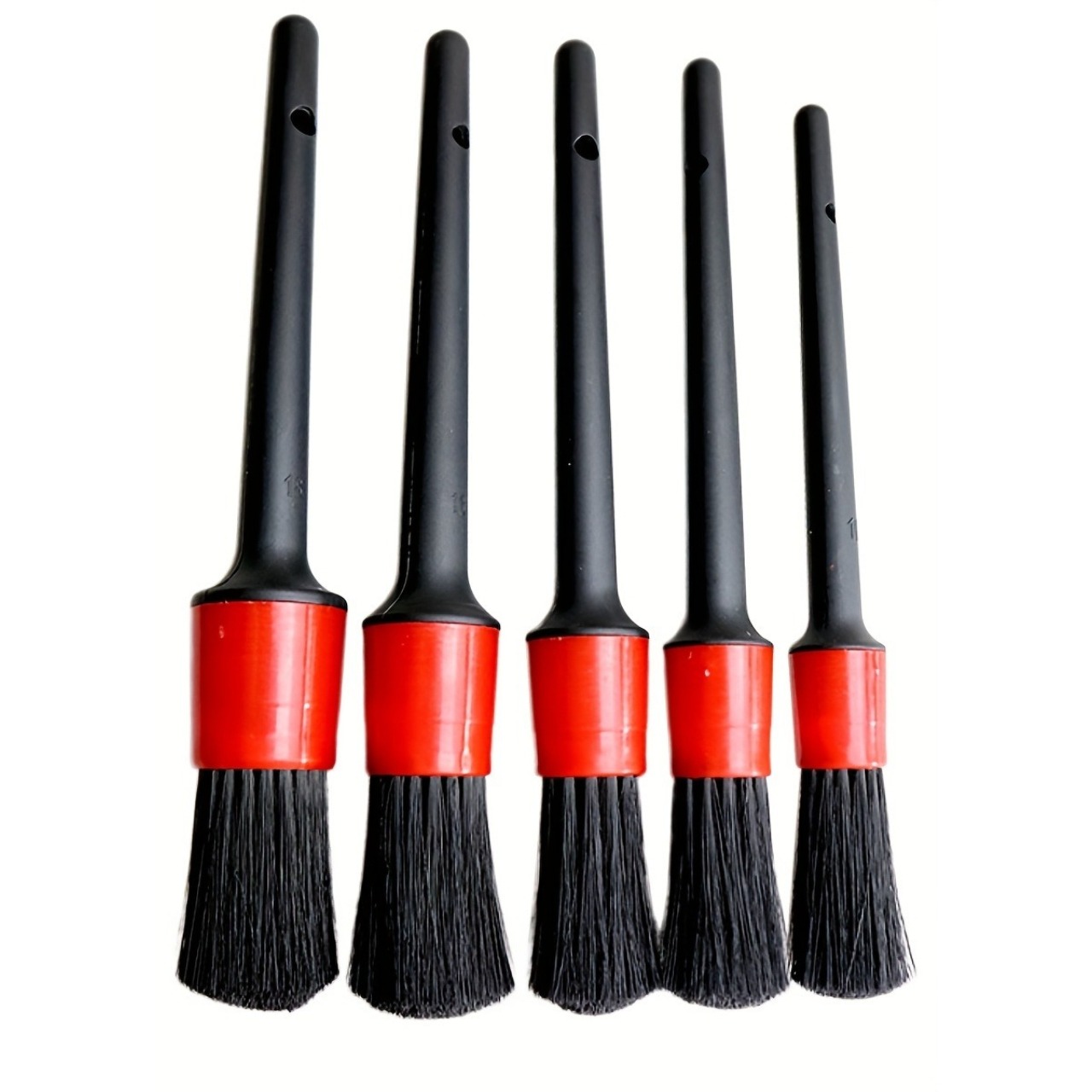 TEMU A Set Of 5pcs Detail Brush Kit For Car Brushes, Car Brushes, Car Brushes, Dashboard Air Outlet Wheel Brushes