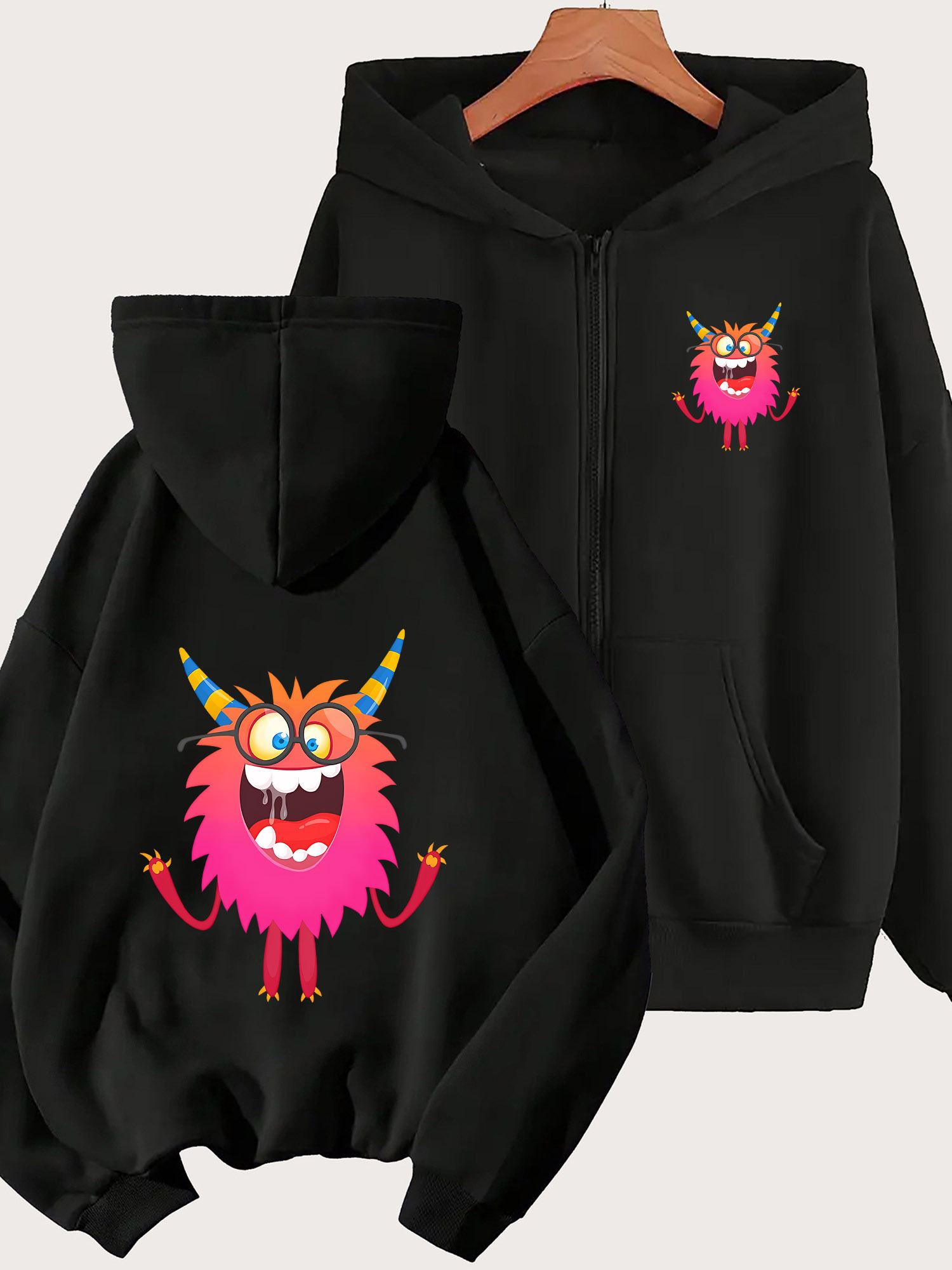 monster hoodies sold on Temu United States