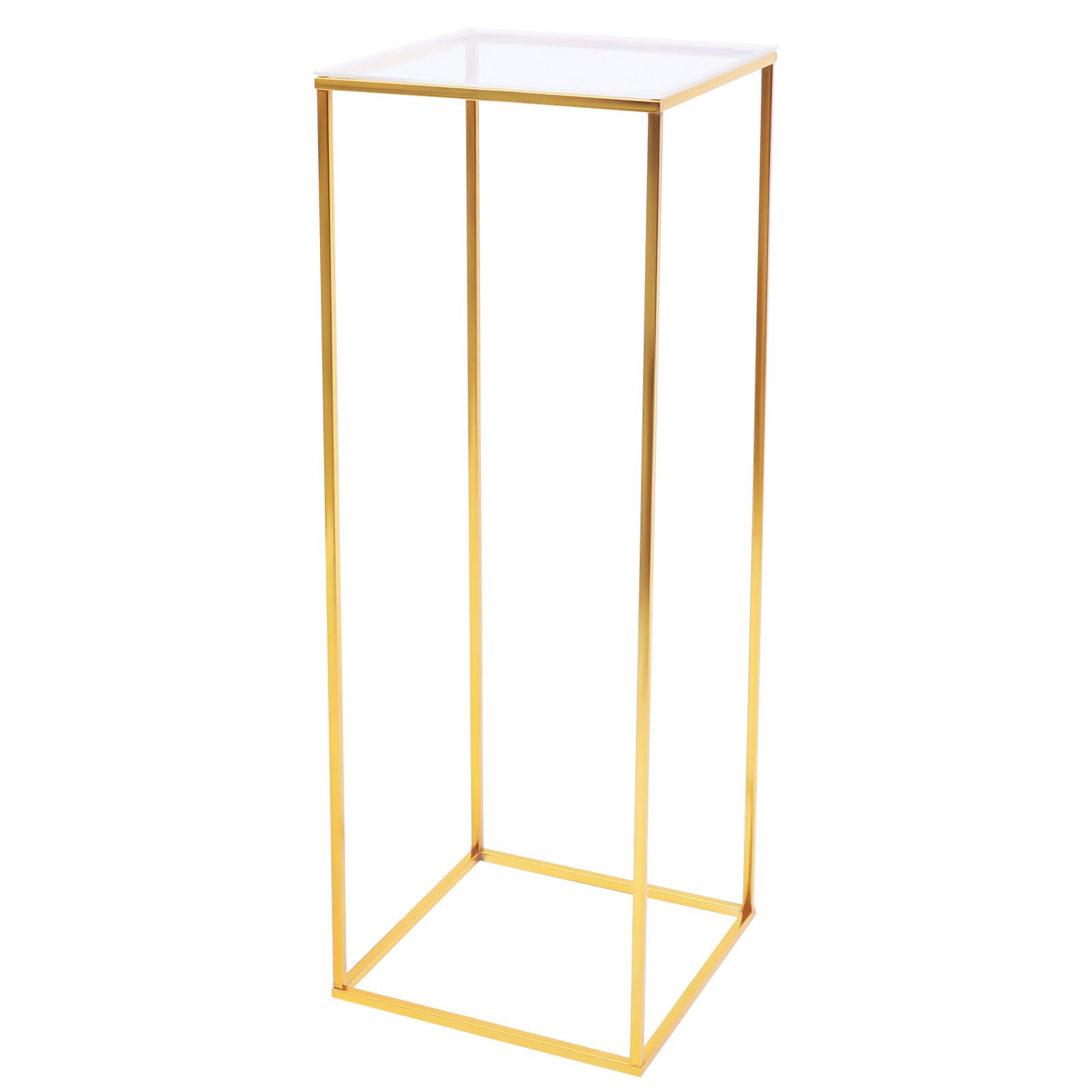 TEMU Floor Stand Metal Column Flower Stand Flower Arrangement For Wedding Party Dinner Centerpiece With Acrylic Board, 11. 02x11. 02x31. 5 Inch