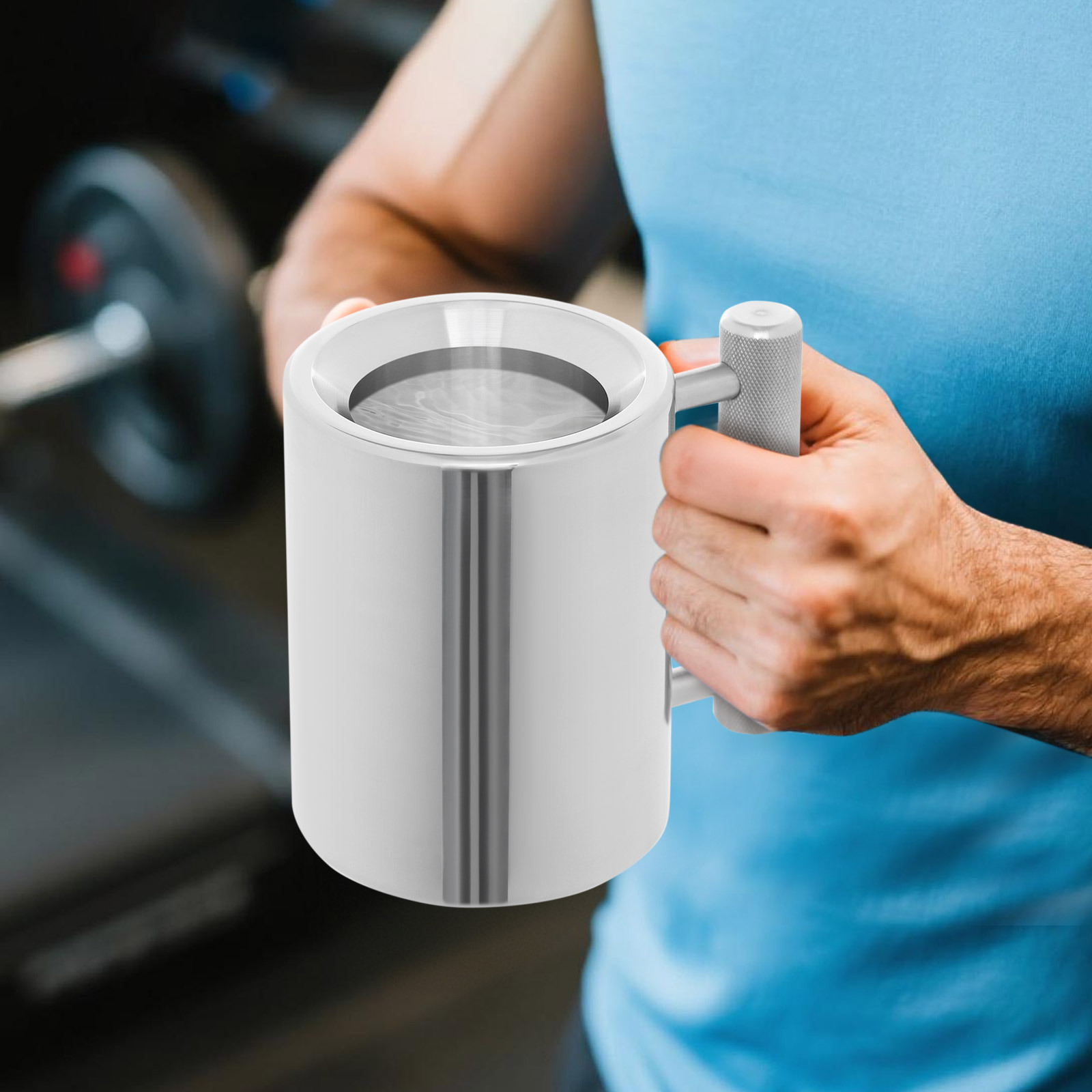 Image of 304 Stainless Steel, 10-kilogram Dumbbell-style, 400-milliliter, Multifunctional 2-in-1 Fitness Equipment Suitable For Home Gym Workouts