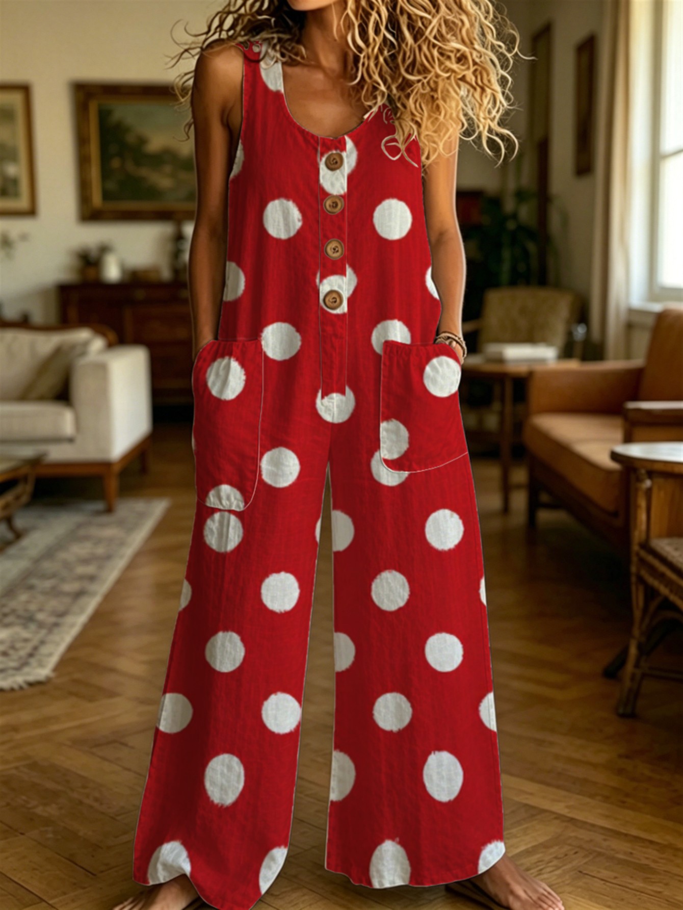 overalls red sold on Temu United States