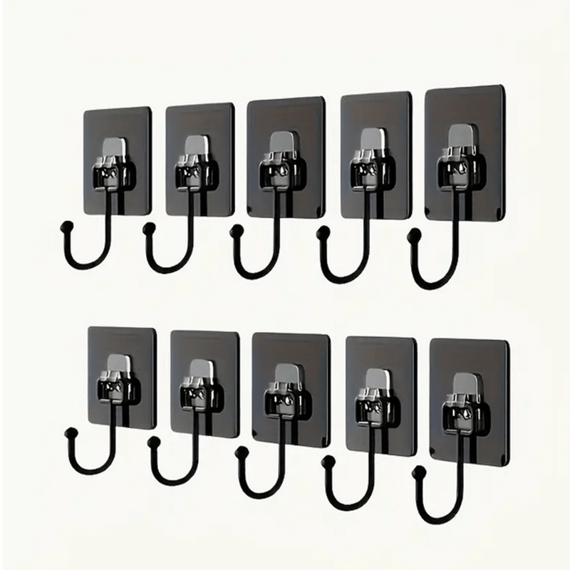 10pcs heavy duty no drill wall hooks strong   hanging hooks with traceless installation no drill installation for kitchen bathroom office
