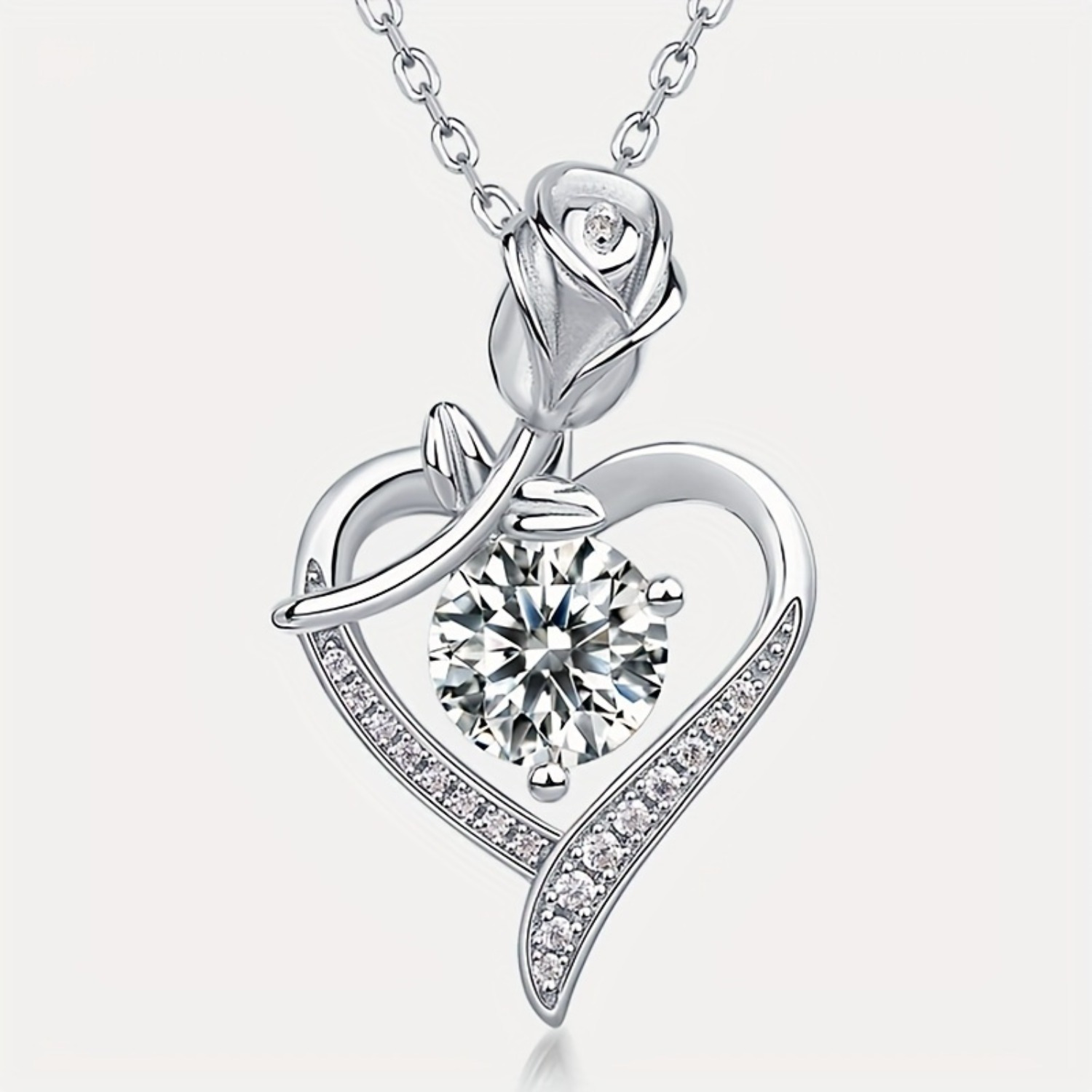 

Moissanite Pendant Necklace - For Women, Day, Engagement &