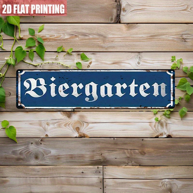 TEMU 2d Flat, Vintage Wall Sign - Retro Beer Decor Suitable For Oktoberfest, Munich Beer Festival, Uv Print Panel With Traditional For Home, Bar,
