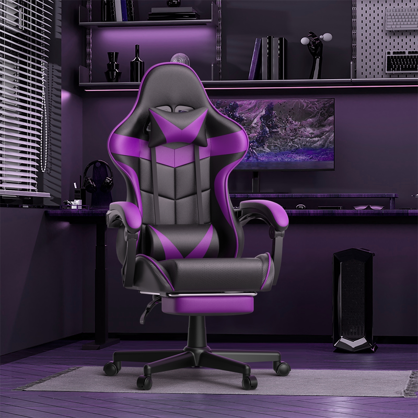Image of Gaming Chair For Pc, Computer Chair, Ergonomic Gaming Chair, 150kg, Swivel Chair