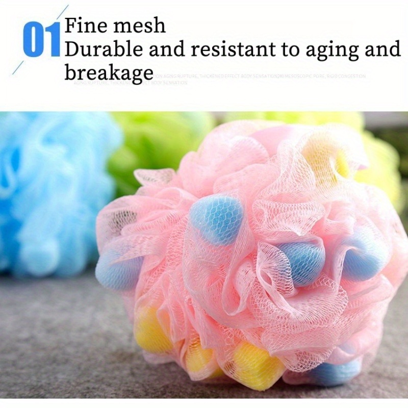 Bath Scrub Sponge Flower, Rich Lather Bath Ball in Random Color