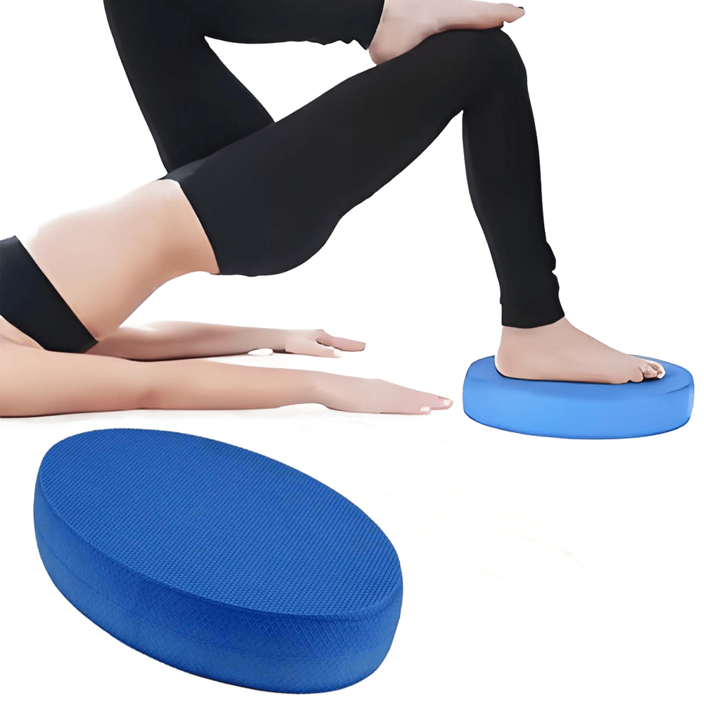 Image of 2-pack Blue Dimensions: 28 X 17 X 6cm Weight Capacity: Approximately 90kg Balance Pad Elliptical Yoga Fitness Plank Anti-slip Balance Soft Mat