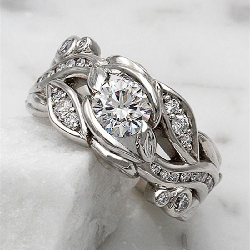 

Floral Geometric Band, , Fresh Ring...