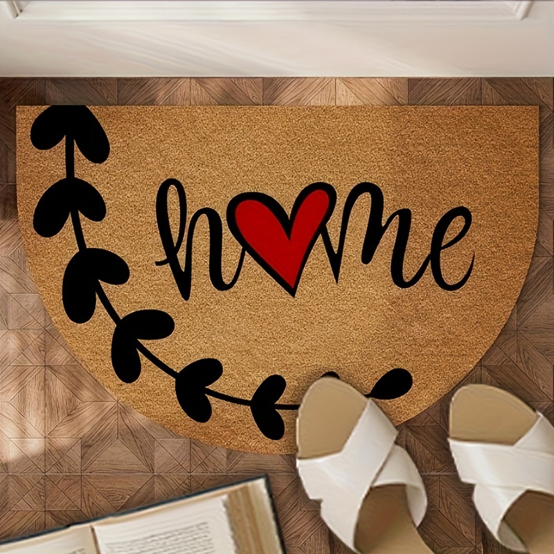 TEMU Tappeto zerbino per San con base antiscivolo in gomma e design a forma di cuore, come tappetino decorativo per , sia per interni che per esterni