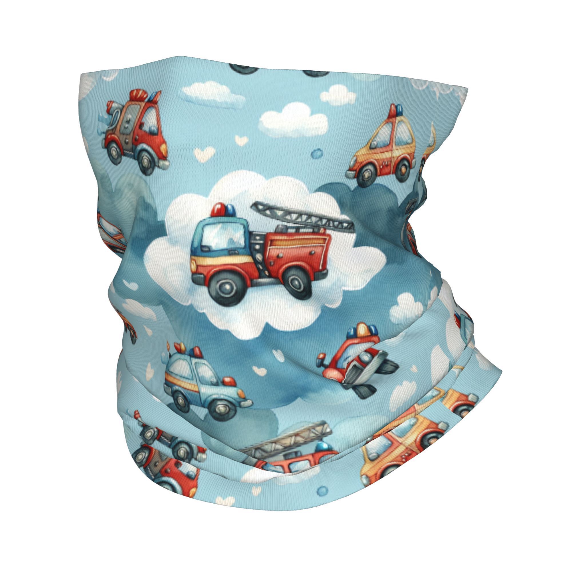 

Watercolor Firefighter Trucks Scarf & Neckerchief - Soft Polyester , Fashionable Knit Neck Gaiter With Pattern, Lightweight & Breathable For Casual Attire, Firefighter Gifts