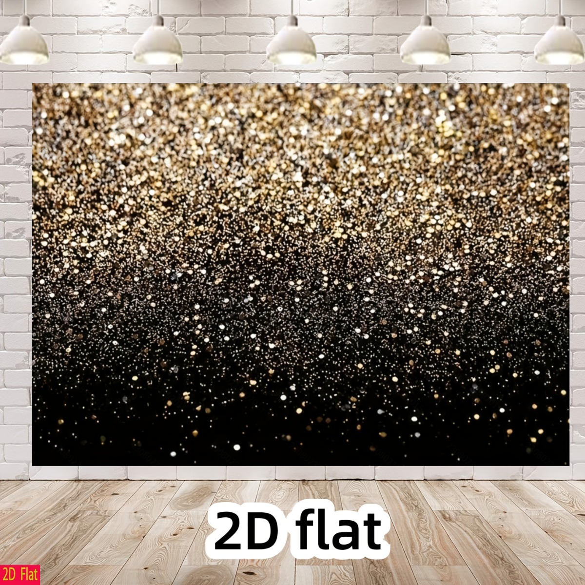 Black and Golden Backdrop for Photography