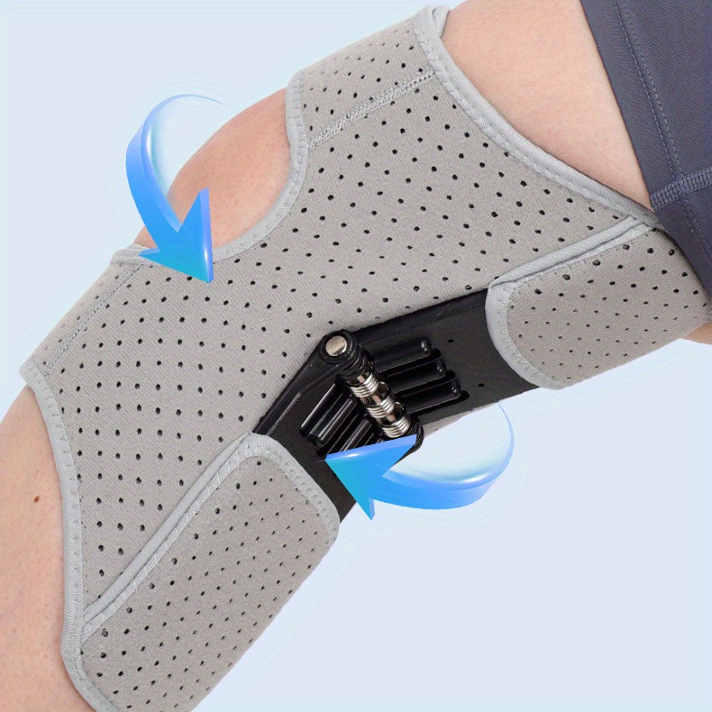 1/2pcs Elderly Knee Booster Support - Adjustable Exoskeleton Walking Aid with Elastic Straps & Breathable Polyester, Lightweight & Portable for Cycling, Hiking, Grocery Shopping - Black, Mobility Assistance | Secure Fit Design | Adjustable Fit | Durable Construction | Hiking Aid