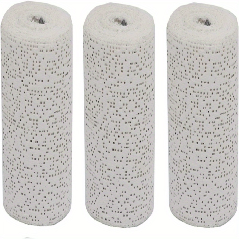 3 Pack White Plaster Cloth Gauze Bandages Rolls For , Belly Cast, Mask Making, Sculptures, Body Casts, Craft Projects, Scenery Construction- Each Roll 3/6 Inch X 8.8 Feet