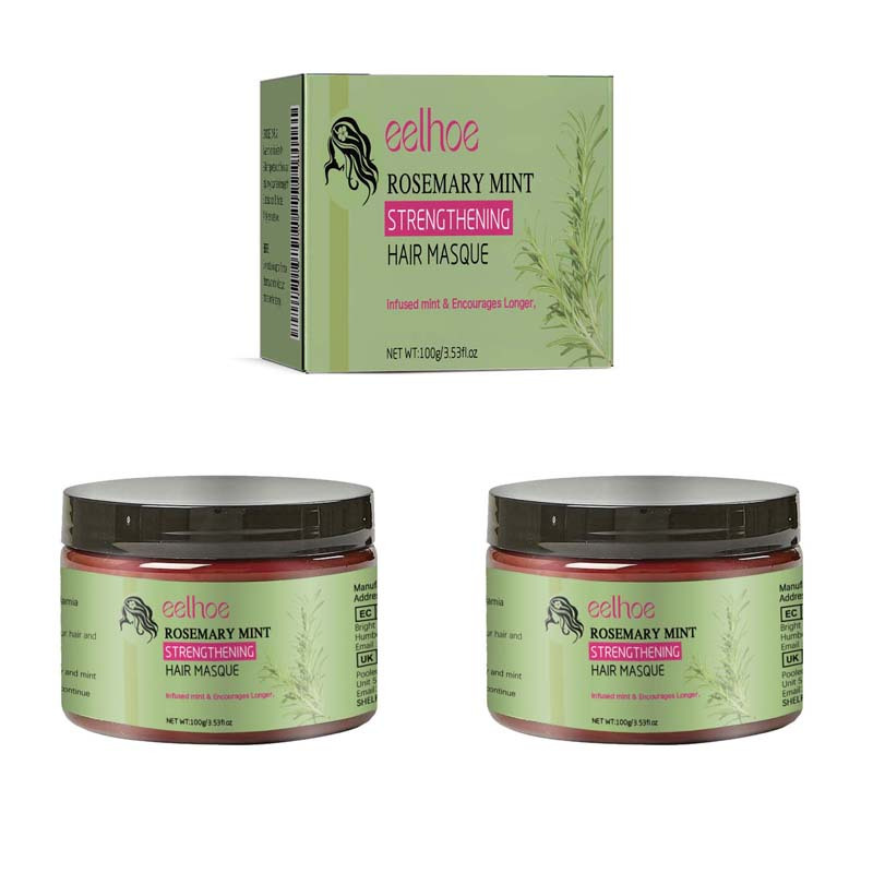 TEMU 2pcs Rosemary Peppermint Hair Mask Moisturizes Hair With Rosemary Oil, Peppermint Oil, , Nut Seed Oil, Sweet Almond Oil
